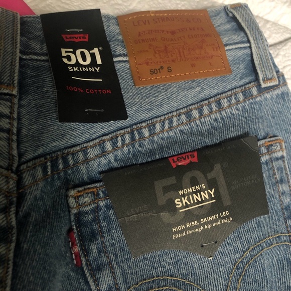 Levi 501 Skinny Jeans - Picture 3 of 4